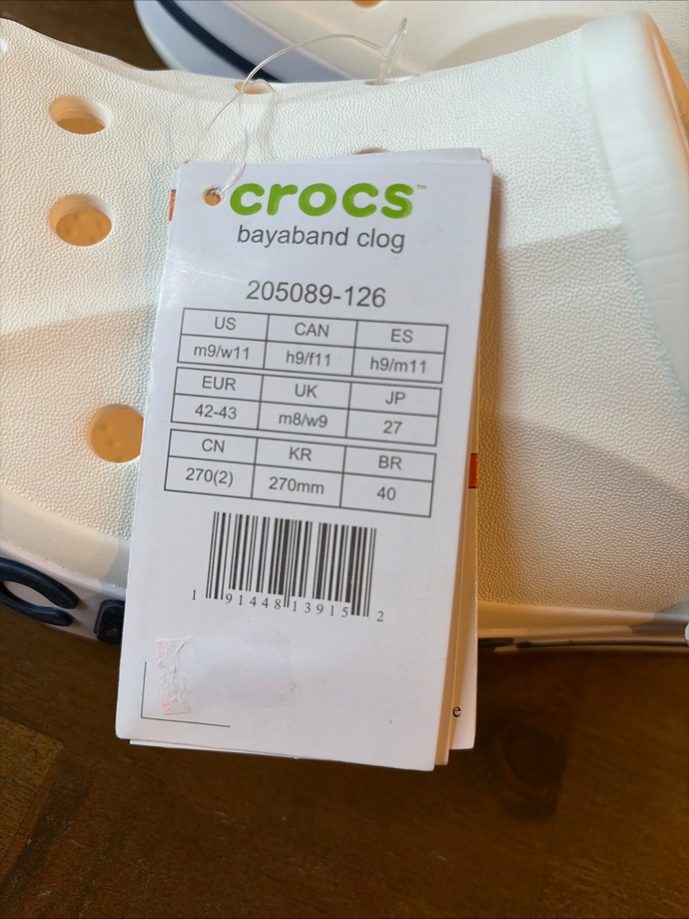 Crocs Classic classic bayaband Sandals nwt new 9 men 11 women white shoes clogs - Picture 5 of 8